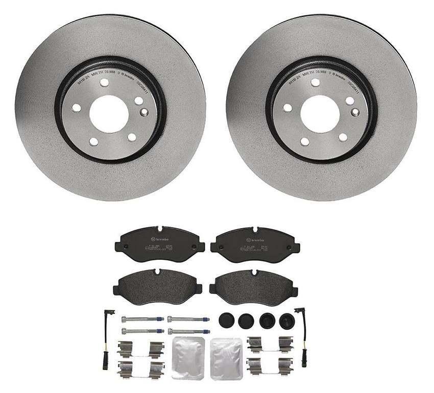 Mercedes Brakes Kit - Brembo Pads and Rotors Front (330mm) (Low-Met) - Brembo 3806668KIT